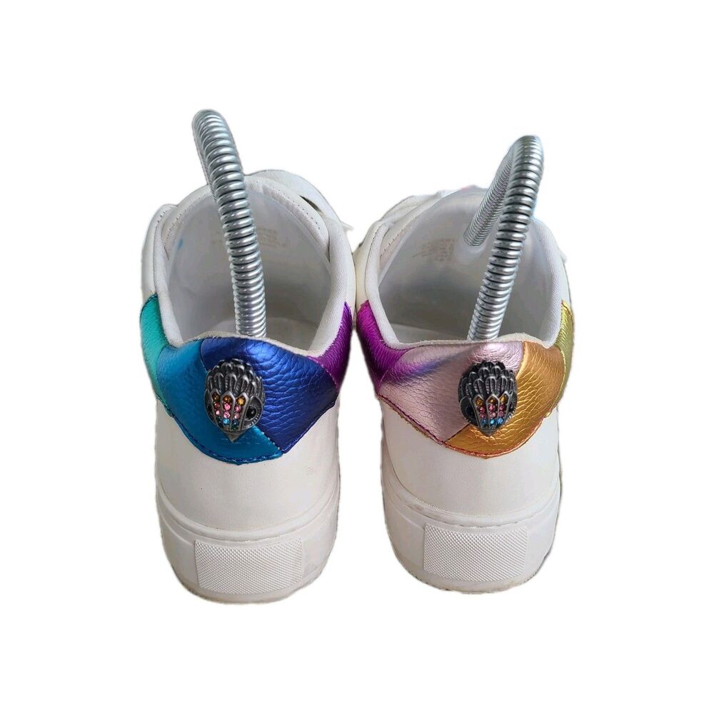Kurt Geiger London Laney Eagle Sneaker Size 38.5 White Preppy Rainbow Fairycore
